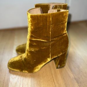 Sam Edelman velvet gold booties